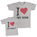 Daddy and Me Outfits I Love My Son Heart - I Love My Daddy Heart Cotton