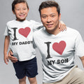 Daddy and Me Outfits I Love My Son Heart - I Love My Daddy Heart Cotton