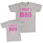 Daddy and Me Outfits Handsome Inside - Ladies Man Bow Dad Cotton