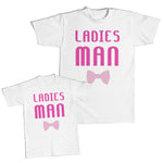 Daddy and Me Outfits Handsome Inside - Ladies Man Bow Dad Cotton