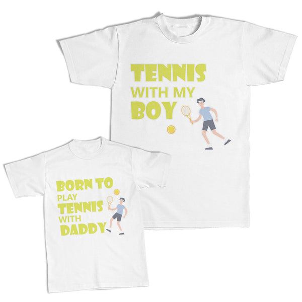 Daddy and Me Outfits Born Play Rugby Daddy Ball - Tennis My Boy Player Cotton