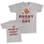 Daddy and Me Outfits Born to Play Golf with Daddy Ball - Rugby My Boy Cotton