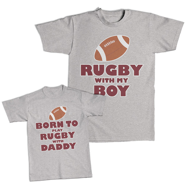 Daddy and Me Outfits Born to Play Golf with Daddy Ball - Rugby My Boy Cotton