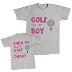 Daddy and Me Outfits Born Play Football Daddy - Golf My Boy Rugby Ball Cotton