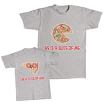 Daddy and Me Outfits Best Kid Ever - He Is A Slice of Me Pizza Cotton