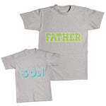 Daddy and Me Outfits Father Dad Green Daddy - Son Boy Love Cotton