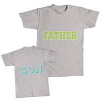 Daddy and Me Outfits Father Dad Green Daddy - Son Boy Love Cotton