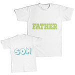 Daddy and Me Outfits Father Dad Green Daddy - Son Boy Love Cotton