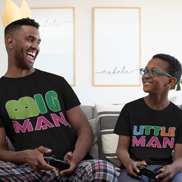 Daddy and Me Outfits Big Man Daddy - Little Man Boy Cotton