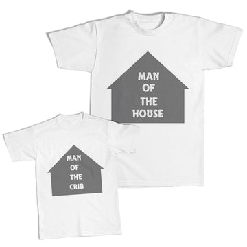 Daddy and Me Outfits Man of The House Home - Man of The Crib House Cotton