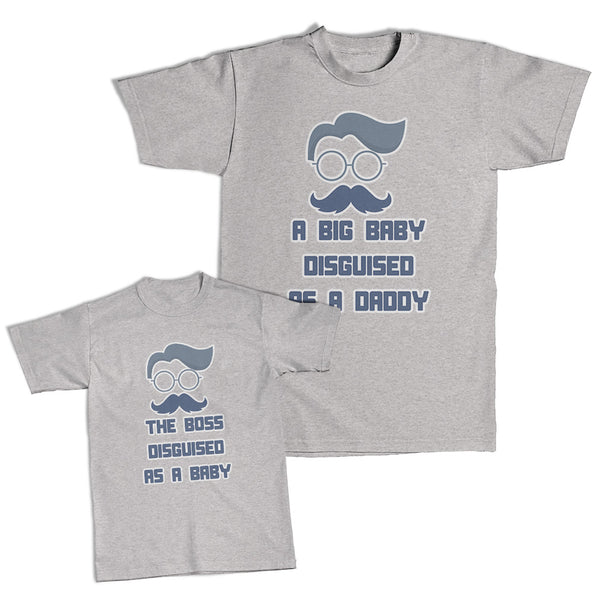 Daddy and Me Outfits A Big Baby Disguised as Daddy - The Boss Beard Cotton