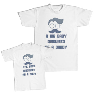Daddy and Me Outfits A Big Baby Disguised as Daddy - The Boss Beard Cotton