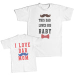 Daddy and Me Outfits This Dad Loves His Baby Bow Beard - I Mom Beard Cotton