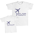 Daddy and Me Outfits Airplane Pilot Blue - Airplane Co Pilot Cotton