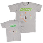 Daddy and Me Outfits Daddy Petrol Level Empty - Son Petrol Level Full Cotton