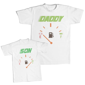 Daddy and Me Outfits Daddy Petrol Level Empty - Son Petrol Level Full Cotton