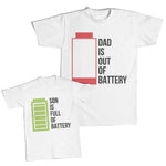 Daddy and Me Outfits Chef Cap Baby - Dad Is out of Battery Empty Cotton