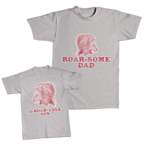 Daddy and Me Outfits Baseball Ball Roar Dad Lion Handsome Dinosaur Cotton