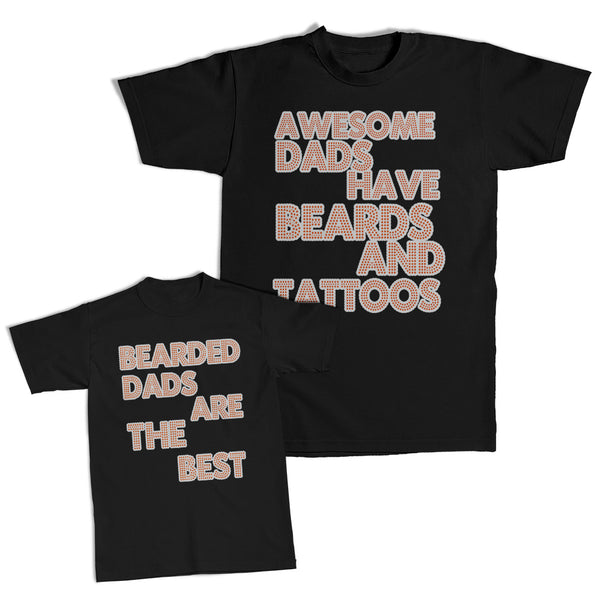 Daddy and Me Outfits Growing Pot Heart Awesome Dads Beards Tattoos Cotton