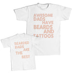Daddy and Me Outfits Growing Pot Heart Awesome Dads Beards Tattoos Cotton
