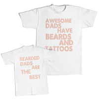 Daddy and Me Outfits Growing Pot Heart Awesome Dads Beards Tattoos Cotton