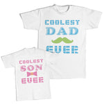Daddy and Me Outfits Coolest Dad Ever Beard - Son Ever Bow Heart Cotton