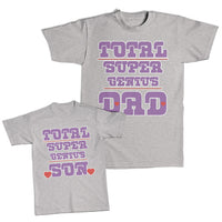 Daddy and Me Outfits Total Super Genius Dad Heart Love - Son Heart Cotton