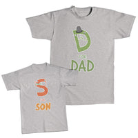 Daddy and Me Outfits D for Dad Cartoon Snake - S for Son Snake Cartoon Cotton