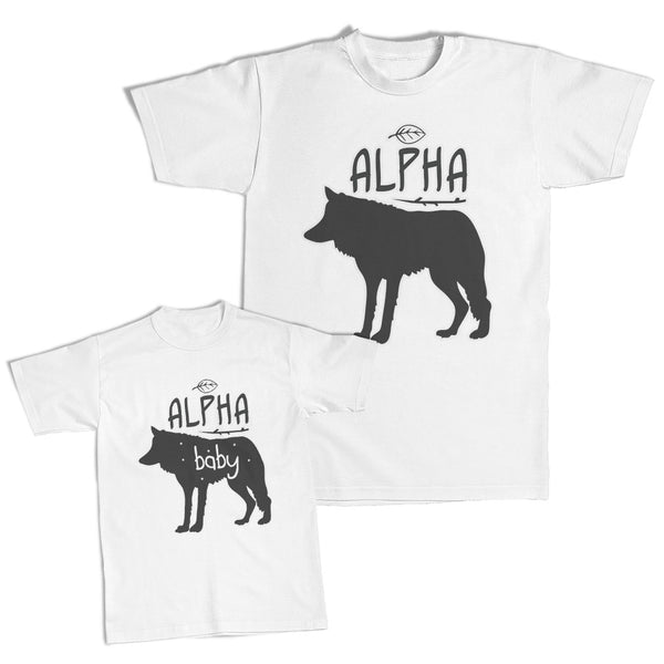 Daddy and Me Outfits Alpha Stars Wolf - Alpha Baby Stars Wolf Cotton