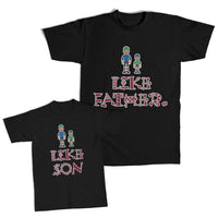 Daddy and Me Outfits Like Father Roller Skating Dad Son - like Son Cotton