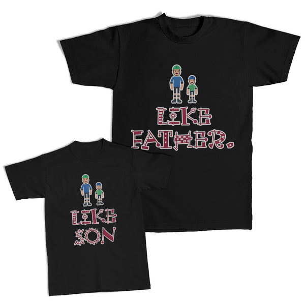 Daddy and Me Outfits Like Father Roller Skating Dad Son - like Son Cotton