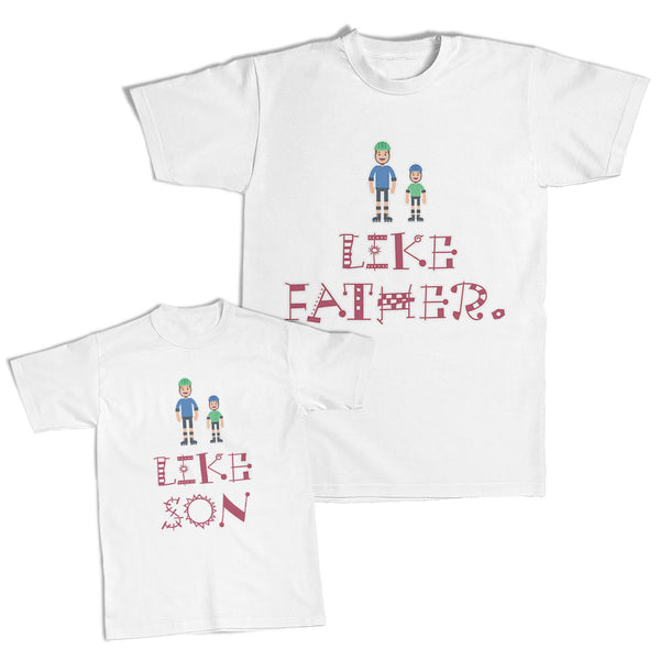 Like Father Roller Skating Dad Son - like Son