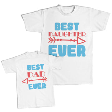 Daddy and Me Outfits Best Dad Ever Arrow - Best Daughter Ever Arrow Cotton