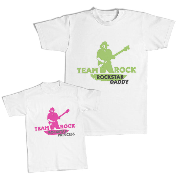 Daddy and Me Outfits Team Rock Princess Rock Star - Team Daddy Rock Cotton