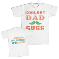 Daddy and Me Outfits Coolest Daughter Ever Bow - Dad Ever Beard Chill Cotton