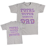 Daddy and Me Outfits Total Super Genius Daughter Heart - Dad Heart Cotton