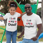 I Love My Dad Heart - I Love My Daughter Heart