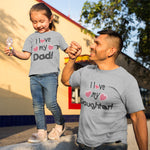 I Love My Dad Heart - I Love My Daughter Heart