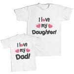 Daddy and Me Outfits I Love My Dad Heart - I Love My Daughter Heart Cotton