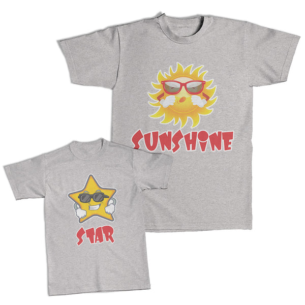 Daddy and Me Outfits Sunshine Sun Smiling Shades Laughing Star Shining Cotton