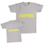 Daddy and Me Outfits Master Yellow Funny - Apprentice Funny Cotton
