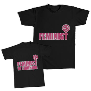 Daddy and Me Outfits Feminist Female Symbol - in Training Female Cotton
