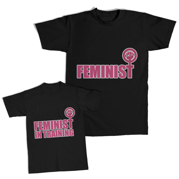Daddy and Me Outfits Feminist Female Symbol - in Training Female Cotton