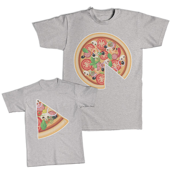 Daddy and Me Outfits Pizza Food Pizza Pie - 1 Slice Pizza Cotton