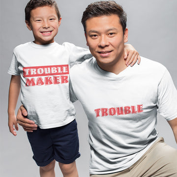 Daddy and Me Outfits Trouble Parents - Trouble Maker Cotton