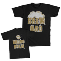 Daddy and Me Outfits Brew Dad Foam Beer Funny - Micro Brew Beer Funny Cotton
