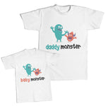 Daddy and Me Outfits Bun Game Strong - Daddy Monster Cartoon Cotton
