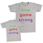 Daddy and Me Outfits Little Friend Running Baby - Bow Game Strong Cotton