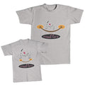 Daddy and Me Outfits I Love Family Sweet Love Smiling Big Heart - I Cotton