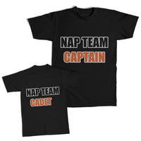 Daddy and Me Outfits Nap Team Captain Funny - Nap Team Cadet Funny Cotton